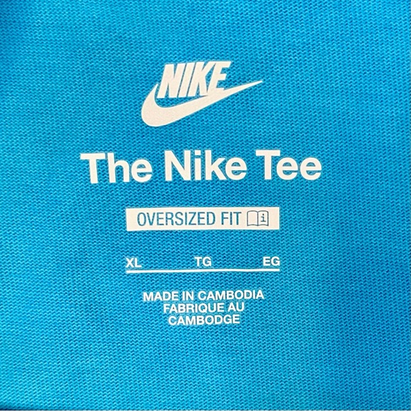 Nike Sportswear Tie Dyed T-Shirt Women’s XL Oversized Fit Pink Blue 100% Cotton - Picture 8 of 8